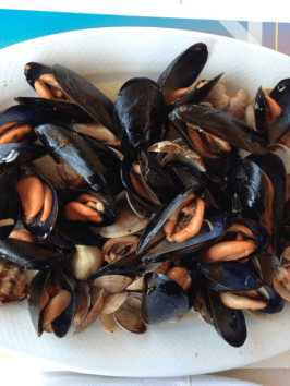 a close up of a plate of food