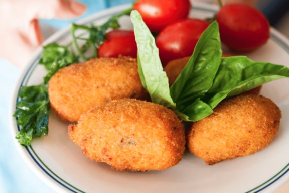 a plate of food on a table