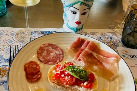 a plate of food on a table